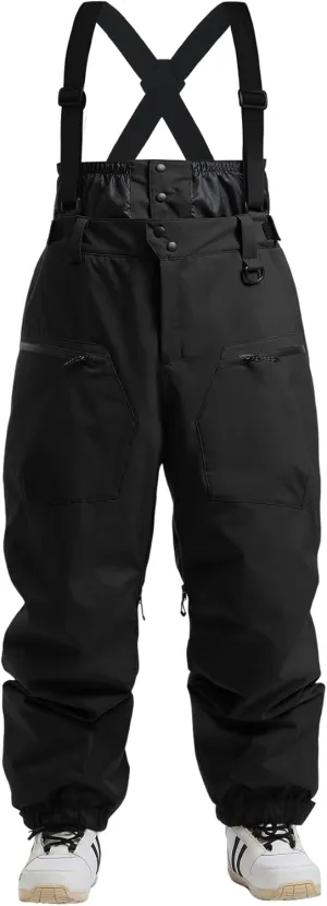 GSOU SNOW Men Snow Bibs Women Baggy Ski Pants Snowboard Overall Insulated Waterproof Windproof Warm Winter