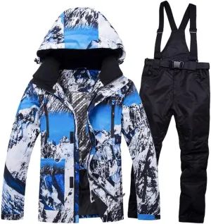 Haitpant Warm Men Ski Suit Waterproof Breathable Windproof Outdoor Sport Wear Skiing Snowboard Jacket and Pant