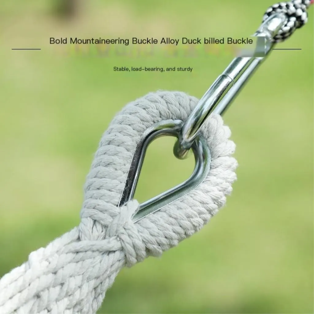 Hammock Beige Hammock Outdoor Swing Summer Camping W Anti-Rollover Home Indoor Single Double Adult Dormitory Hammocks for Outside(Gray,C)