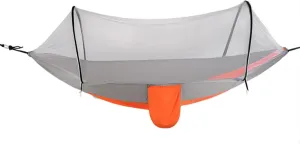 Hammock Camping, Hammock Tent Strong Load Bearing Capacity, Mosquito Net Hammock Breathable and Mosquito Proof, Suitable for Outdoor Use(Orange,260 * 140cm)