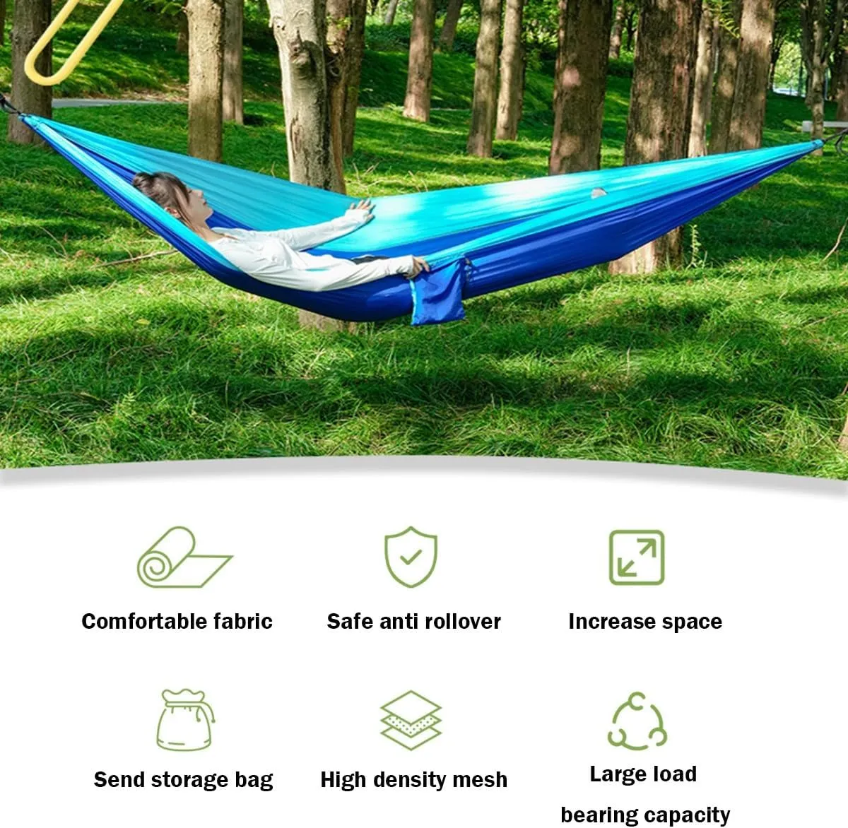 Hammock Camping, Hammock Tent Strong Load Bearing Capacity, Mosquito Net Hammock Breathable and Mosquito Proof, Suitable for Outdoor Use(Orange,260 * 140cm)