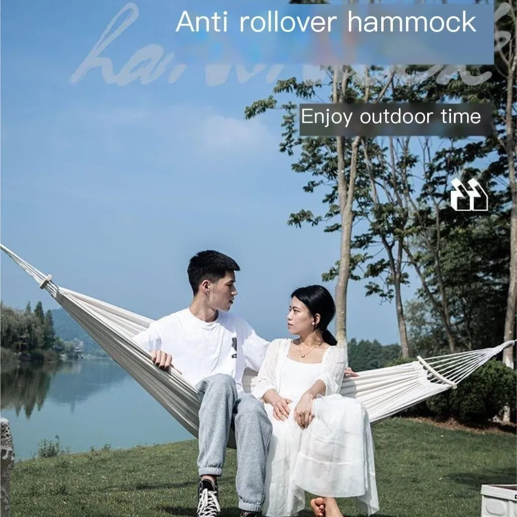 Hammock Double 2024 New Camping Equipment Hammock Outdoor Double Anti-Rollover Swing Outdoor Camping Net Bed Tied to The Tree Hammock Outdoor(A,200CM*80CM)