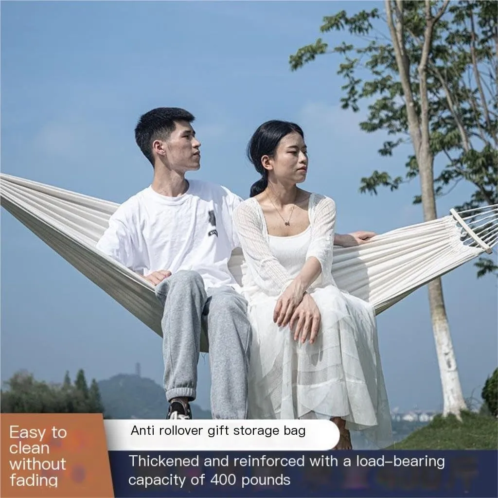 Hammock Double 2024 New Camping Equipment Hammock Outdoor Double Anti-Rollover Swing Outdoor Camping Net Bed Tied to The Tree Hammock Outdoor(A,200CM*80CM)