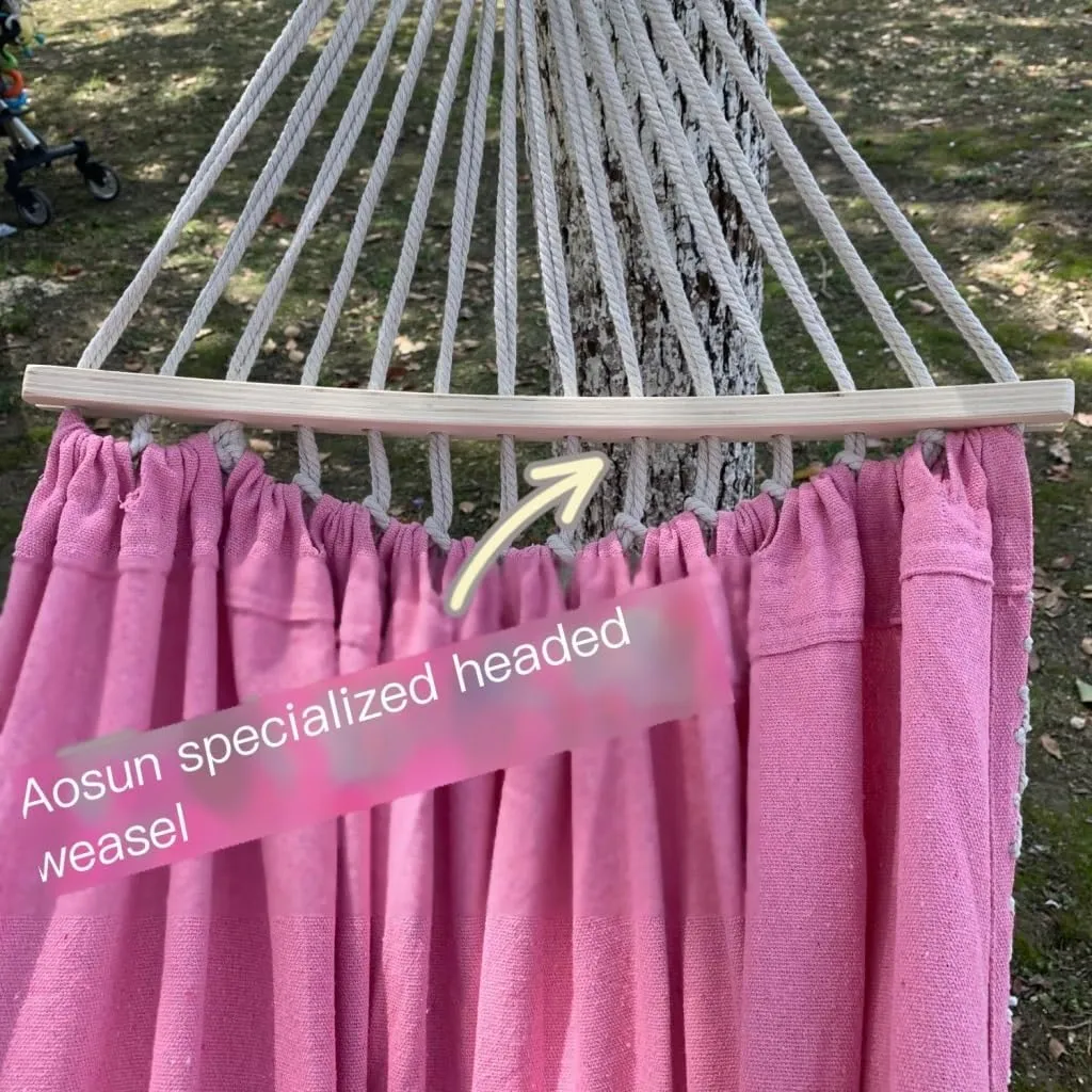 Hammock Double Anti-Rollover Hammock Outdoor Durable Hammock Dormitory Hanging Chair Outdoor Sleeping Swing Pink Hammock Hammock Outdoor