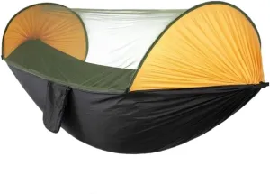 Hammock Double Automatic Quick-Opening Mosquito Net Hammock Camping Outdoor Sunshade Anti-Mosquito Hammock Tent Indoor Swing Hammock Outdoor(Orange)