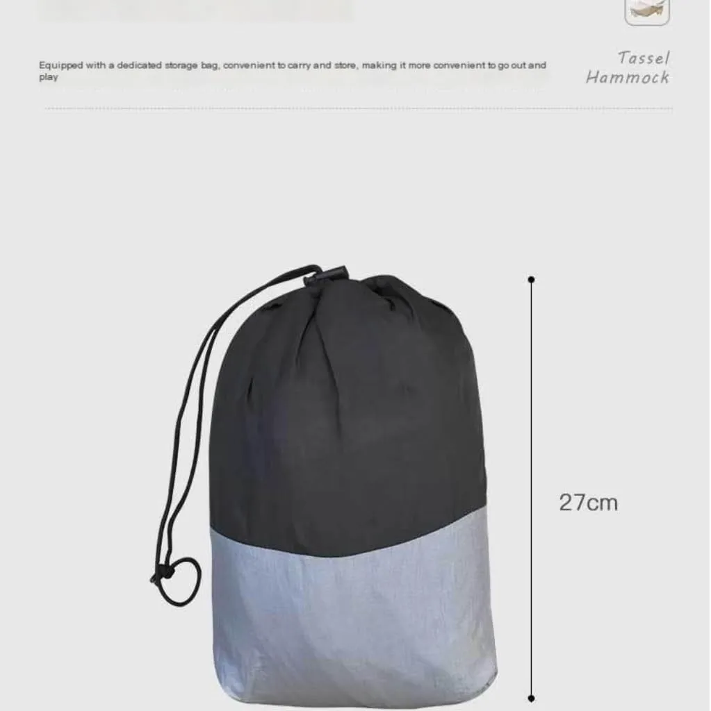 Hammock Double Canopy Mosquito Net Hammock Set Tent Parachute Cloth Camping Automatic Anti-Mosquito Mosquito Net Hammock Hammock Outdoor(A)
