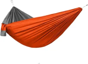 Hammock Double Canopy Mosquito Net Hammock Set Tent Parachute Cloth Camping Automatic Anti-Mosquito Mosquito Net Hammock Hammock Outdoor(A)