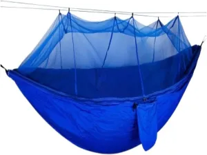 Hammock Double Colorful Outdoor Leisure Hammocks, Essential for Comfort and Relaxation Hammock Outdoor(Blue)