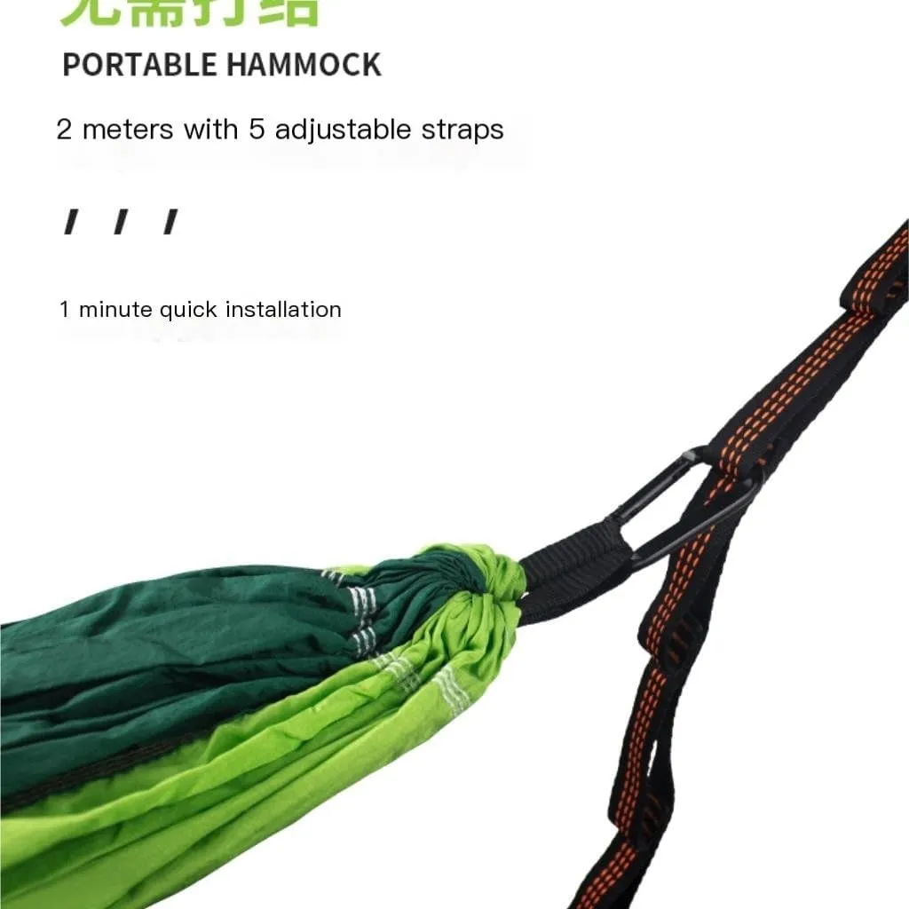 Hammock Double Hammock Automatic Quick Opening Anti-Mosquito and Anti-Rollover Double Portable Swing with Mosquito Net Hammock Outdoor(Blue)