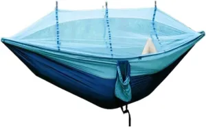 Hammock Double Hammock Outdoor Camping Anti-Mosquito Outdoor Camping with Mosquito Net Breathable Hanging Tree Tent Hammock Outdoor(B)