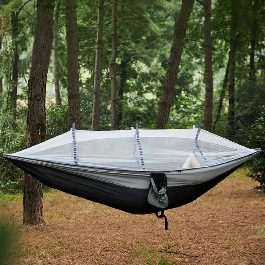 Hammock Double Hammock Outdoor Camping Anti-Mosquito Outdoor Camping with Mosquito Net Breathable Hanging Tree Tent Hammock Outdoor(C)
