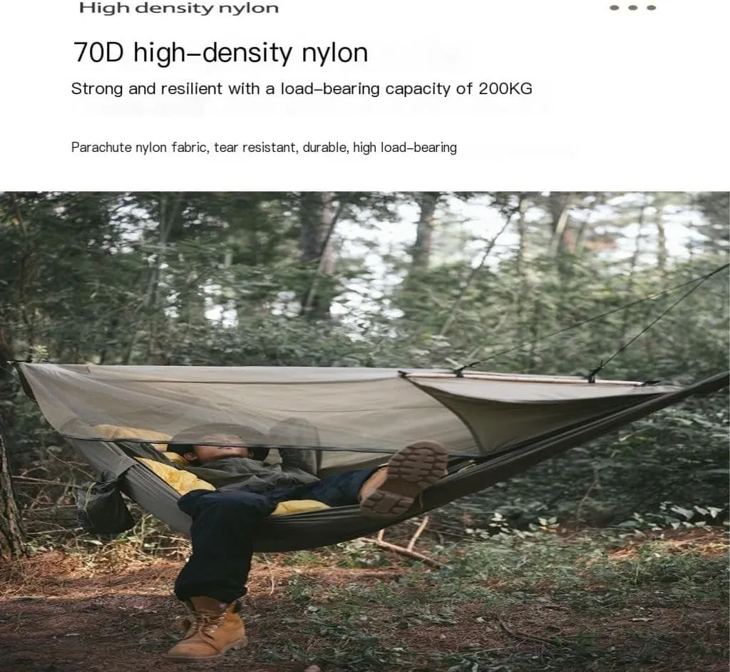 Hammock Double Hammock Outdoor Camping Outdoor Camping Double-Layer Anti-Mosquito Hammock Breathable Hanging Tree Tent Hammock Outdoor(Green)