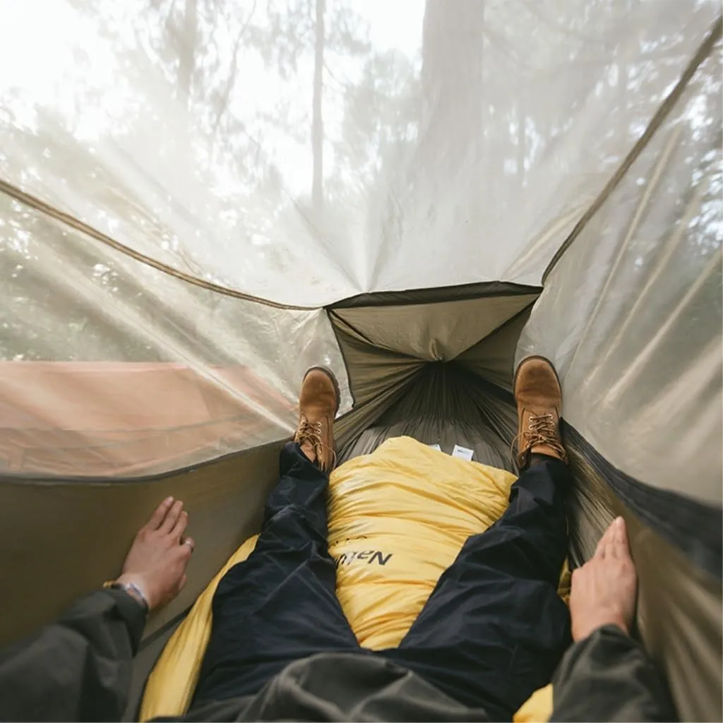 Hammock Double Hammock Outdoor Camping Outdoor Camping Double-Layer Anti-Mosquito Hammock Breathable Hanging Tree Tent Hammock Outdoor(Green)
