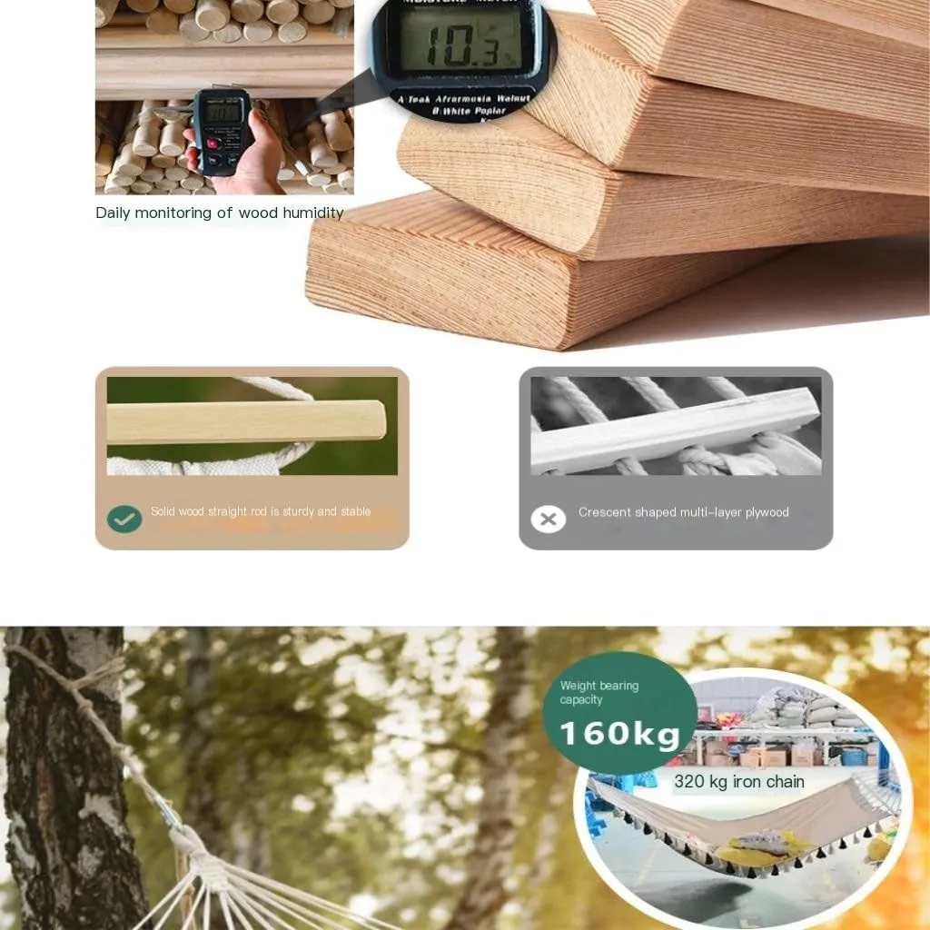 Hammock Double Hammock Outdoor Single Double Anti-Rollover Portable Camping Outdoor Detachable and Washable Hanging Chair Hammock Outdoor(A)