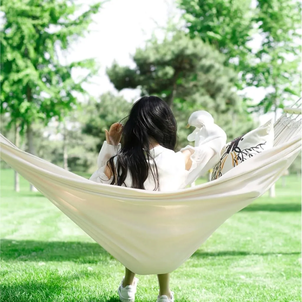 Hammock Double Hammock Outdoor Swing Camping Single Double Bedroom Adult Sleeping Anti-Rollover Thickened Hanging Chair Hammock Outdoor(Blue,B)