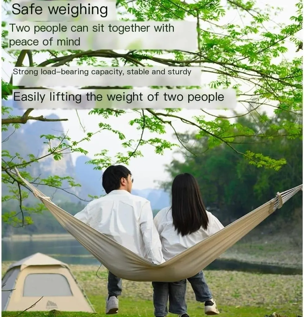Hammock Double Hammock Outdoor Swing Camping Single Double Bedroom Adult Sleeping Anti-Rollover Thickened Hanging Chair Hammock Outdoor(Blue,B)
