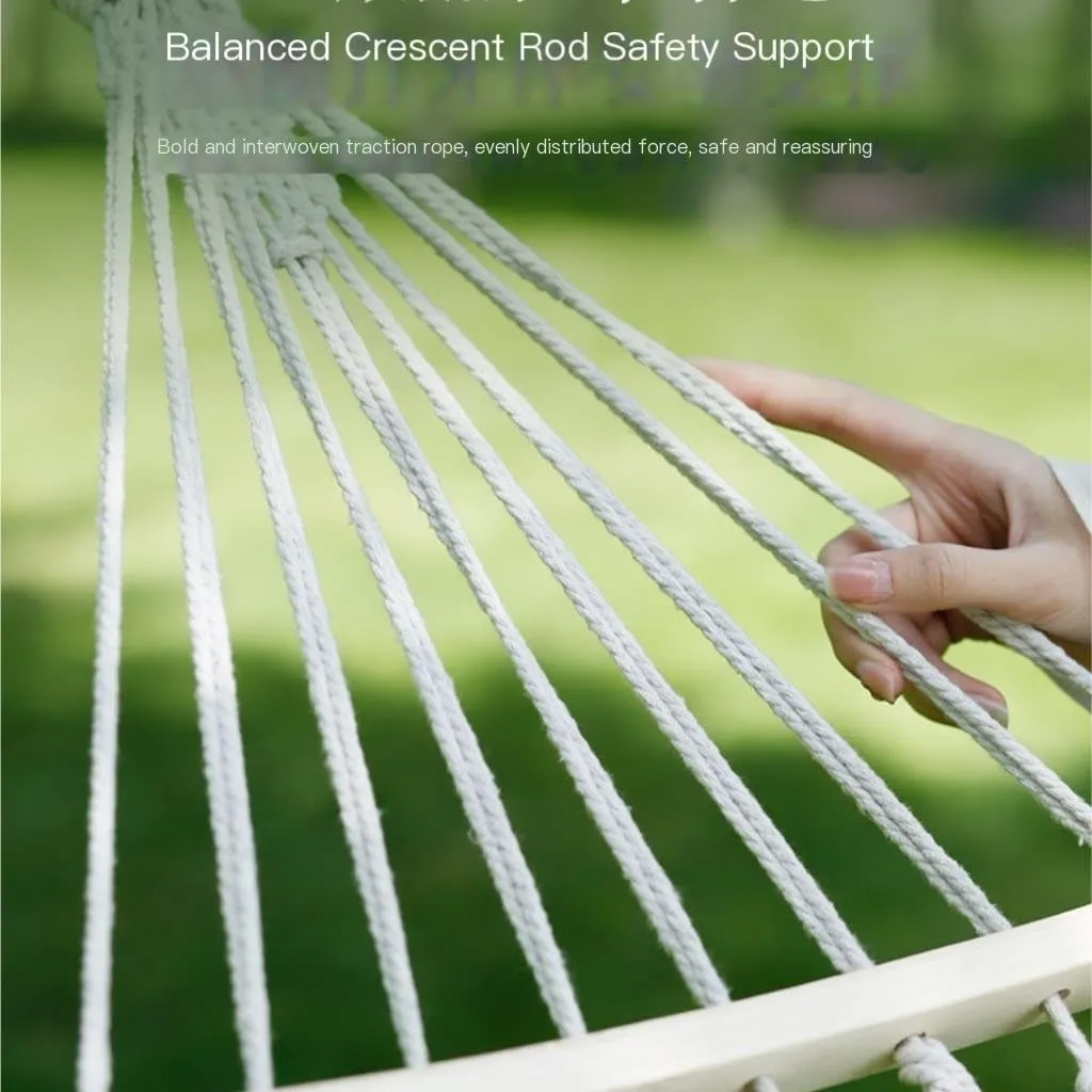 Hammock Double Hammock Outdoor Swing Camping Single Double Bedroom Adult Sleeping Anti-Rollover Thickened Hanging Chair Hammock Outdoor(Blue,B)