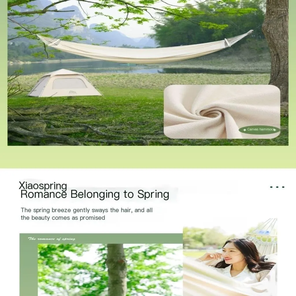 Hammock Double Hammock Outdoor Swing Camping Single Double Bedroom Adult Sleeping Anti-Rollover Thickened Hanging Chair Hammock Outdoor(White,B)
