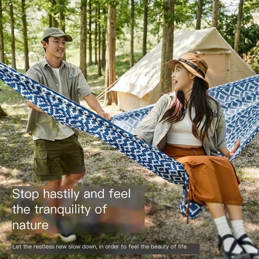 Hammock Double Hammock Outdoor Swing Single Double Camping Anti-Rollover Home Dormitory Hanging Chair Indoor Hanging Rope Hammock Outdoor(Small)