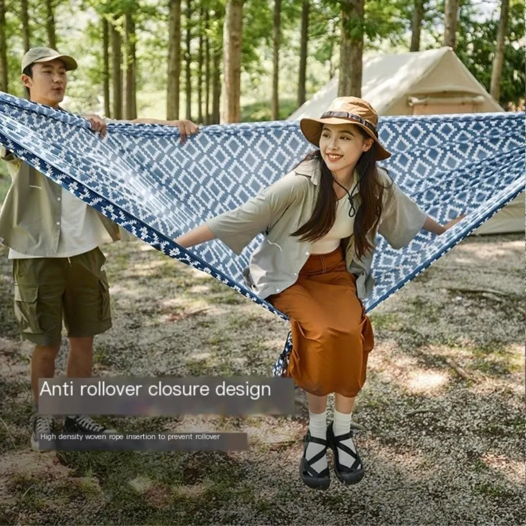 Hammock Double Hammock Outdoor Swing Single Double Camping Anti-Rollover Home Dormitory Hanging Chair Indoor Hanging Rope Hammock Outdoor(Small)