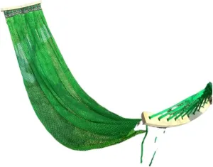 Hammock Double Ice Silk Hammock Outdoor Thickened Fine Mesh Single and Double Anti-Rollover Hanging Chair Camping Courtyard Hammock Outdoor(Green,B)