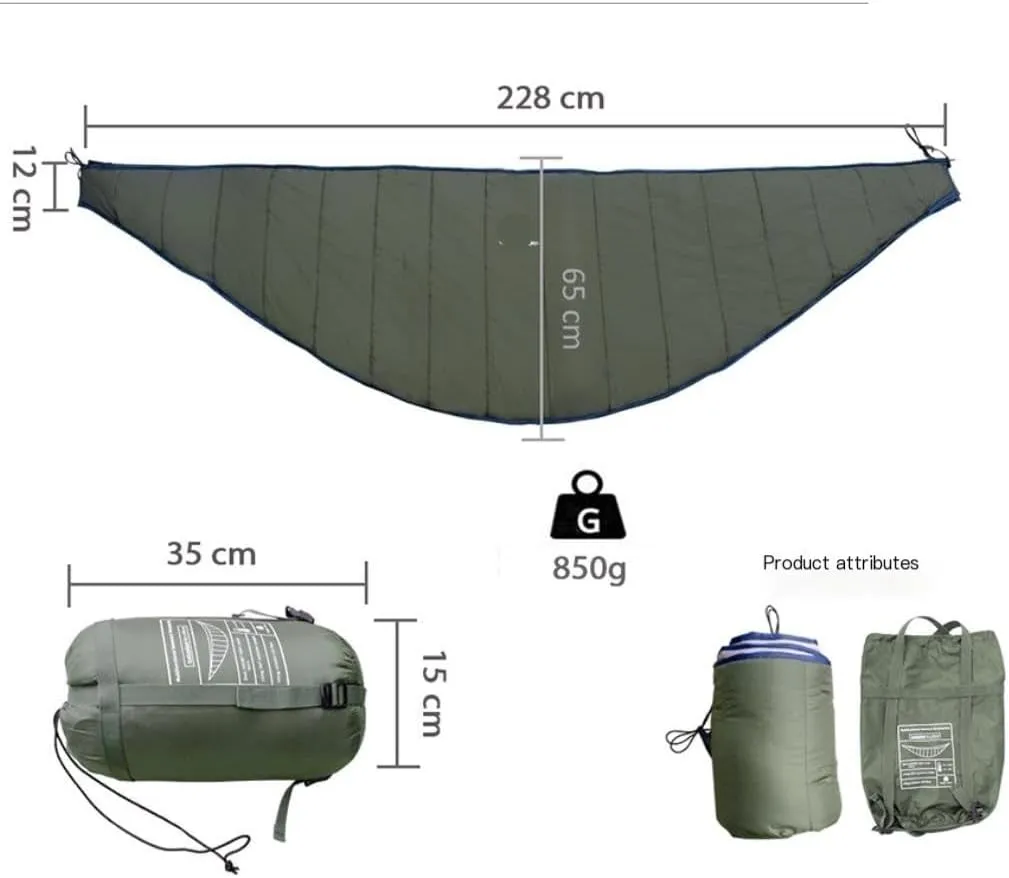 Hammock Double Lightweight Nylon Outdoor Hammock Quilt Portable Single Waterproof Camping Double Hanging Chair Warm Hammock Outdoor