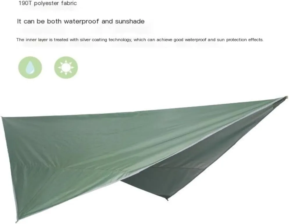 Hammock Double Mosquito Net Hammock Canopy Set Outdoor Camping Quick Opening Hammock Plus Rainproof Sunshade Canopy Hammock Outdoor(C)