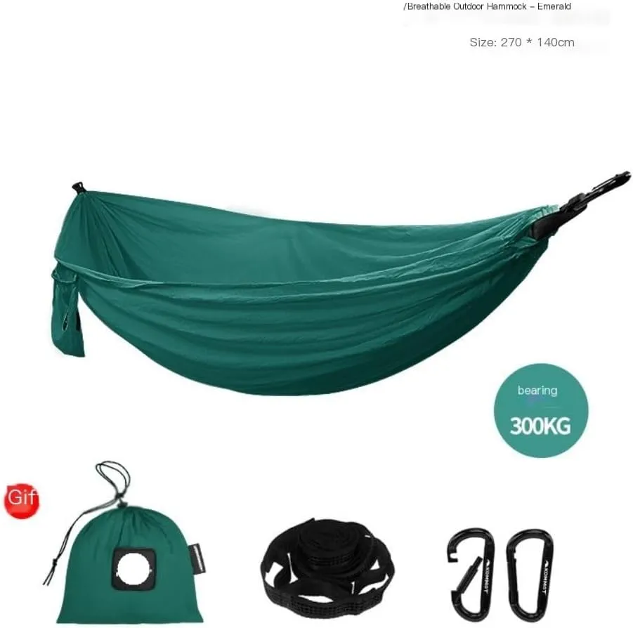 Hammock Double Muche Outdoor Camping Anti-Rollover Hammock Adult Outdoor Swing Ultra-Light Portable Double Hanging Chair Hammock Outdoor(B)