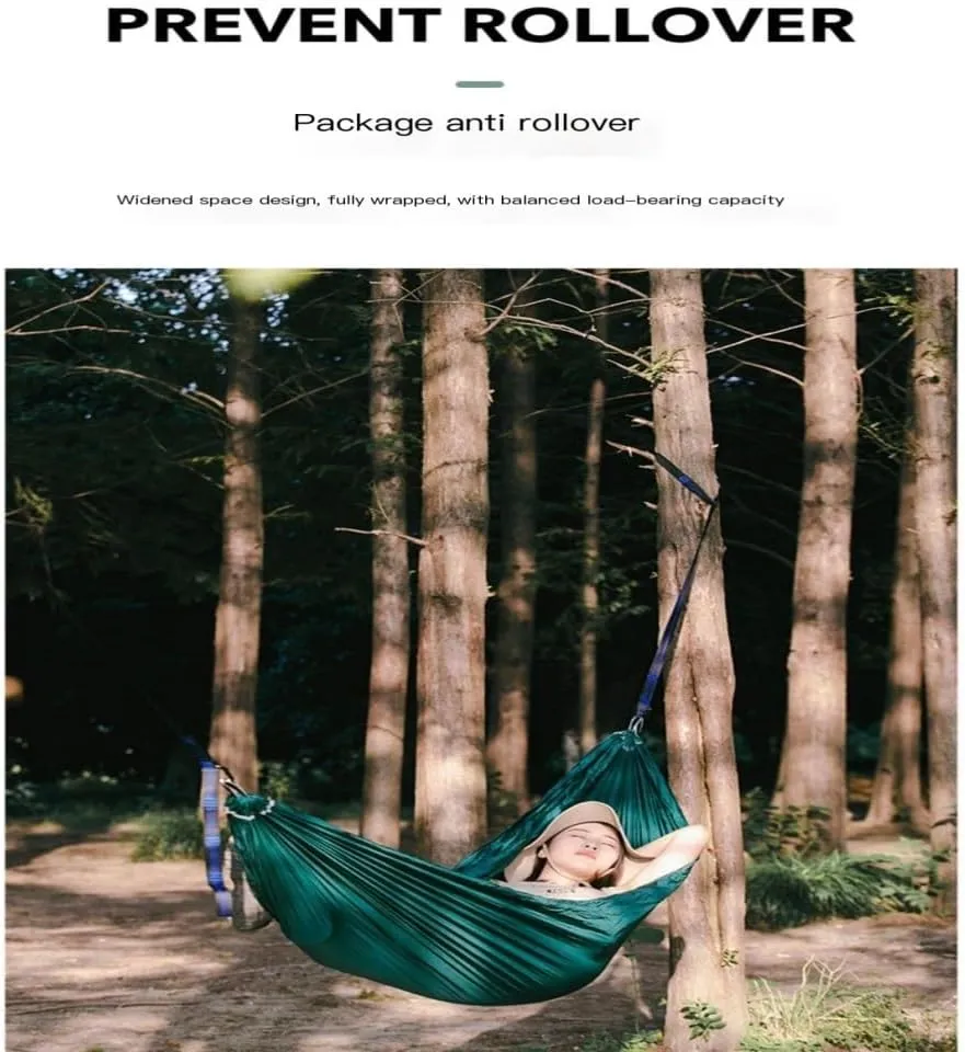 Hammock Double Muche Outdoor Camping Anti-Rollover Hammock Adult Outdoor Swing Ultra-Light Portable Double Hanging Chair Hammock Outdoor(B)