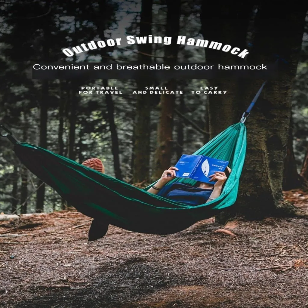 Hammock Double Muche Outdoor Camping Anti-Rollover Hammock Adult Outdoor Swing Ultra-Light Portable Double Hanging Chair Hammock Outdoor(B)