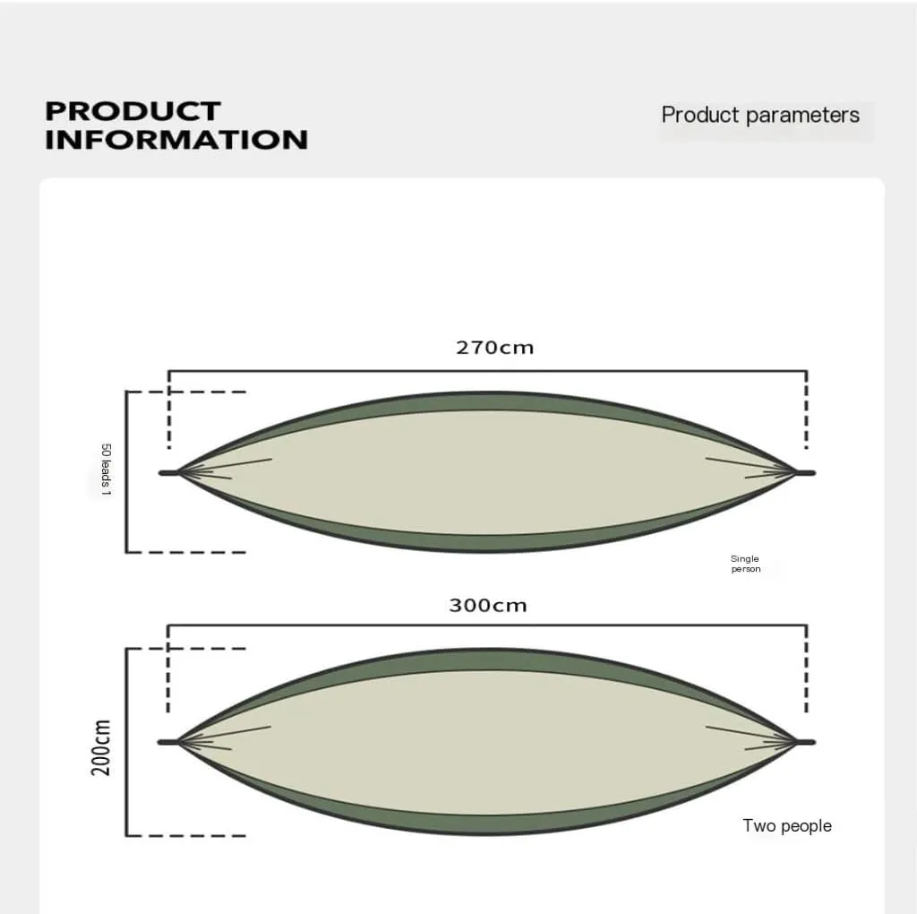 Hammock Double Muche Outdoor Camping Anti-Rollover Hammock Adult Outdoor Swing Ultra-Light Portable Double Hanging Chair Hammock Outdoor(B)