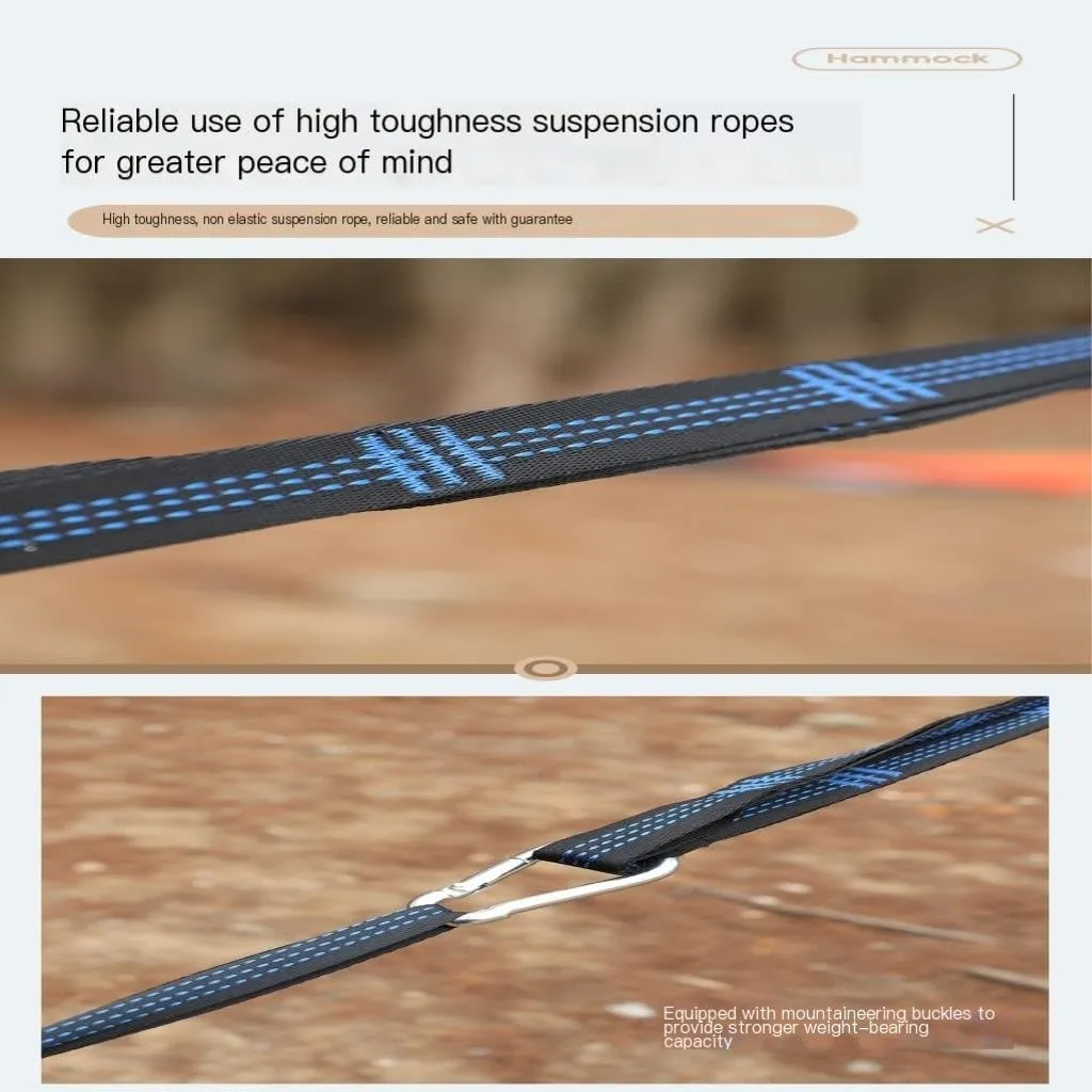 Hammock Double Outdoor Camping Camping Hammock Sheet Double Automatic Quick-Open Pole Mosquito Net Anti-Rollover Hammock Hammock Outdoor(Gray)
