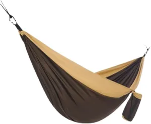 Hammock Double Outdoor Camping Hammock Swing Anti-Rollover Portable Hanging Basket Thickened Outdoor Double Hanging Hammock Outdoor(Brown)