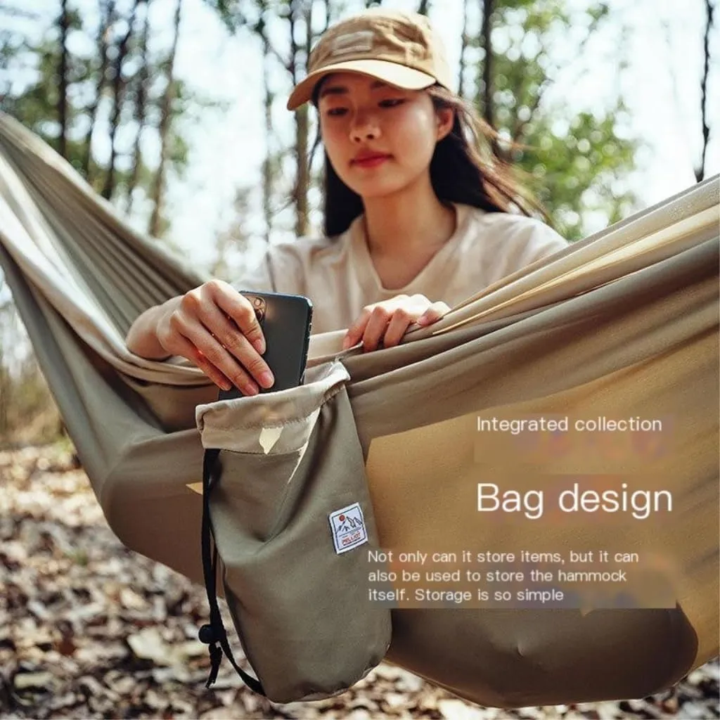 Hammock Double Outdoor Camping Hammock Swing Anti-Rollover Portable Hanging Basket Thickened Outdoor Double Hanging Hammock Outdoor(Green)
