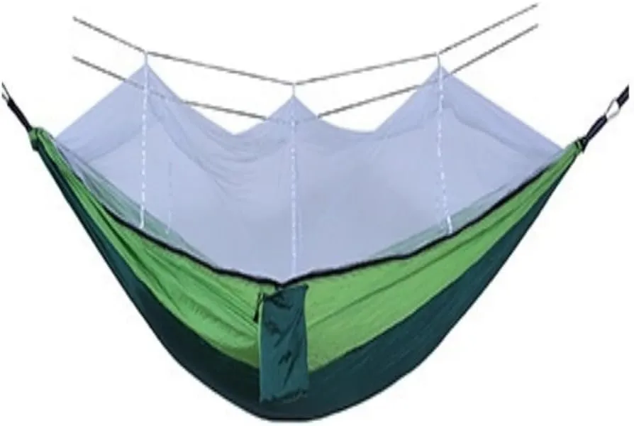 Hammock Double Outdoor Camping Mosquito Net Hammock Nylon Parachute Cloth Hammock with Mosquito Net Outdoor Swing Hammock Hammock Outdoor(C)