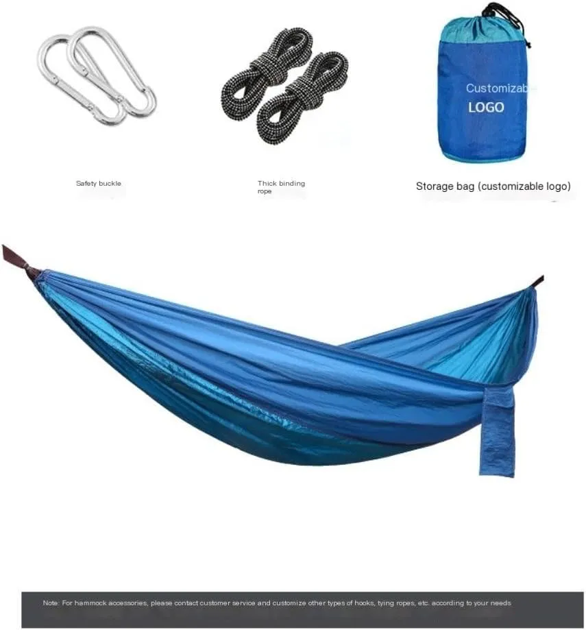 Hammock Double Outdoor Camping Parachute Nylon Cloth Single Double Outdoor Camping Cycling Indoor Leisure Outdoor Hammock Hammock Outdoor(Orange,A)