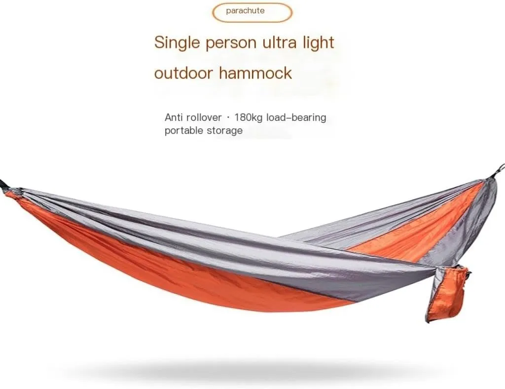 Hammock Double Outdoor Camping Thick Canvas Hammock Outdoor Swing Home Single Double Dormitory Sleeping Student Anti-Rollover Hammock Outdoor(E)