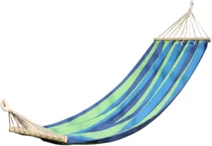 Hammock Double Outdoor Hammock Camping Canvas Straight Wooden Stick Anti-Rollover Leisure Single and Double Swing Room Hammock Outdoor(B)