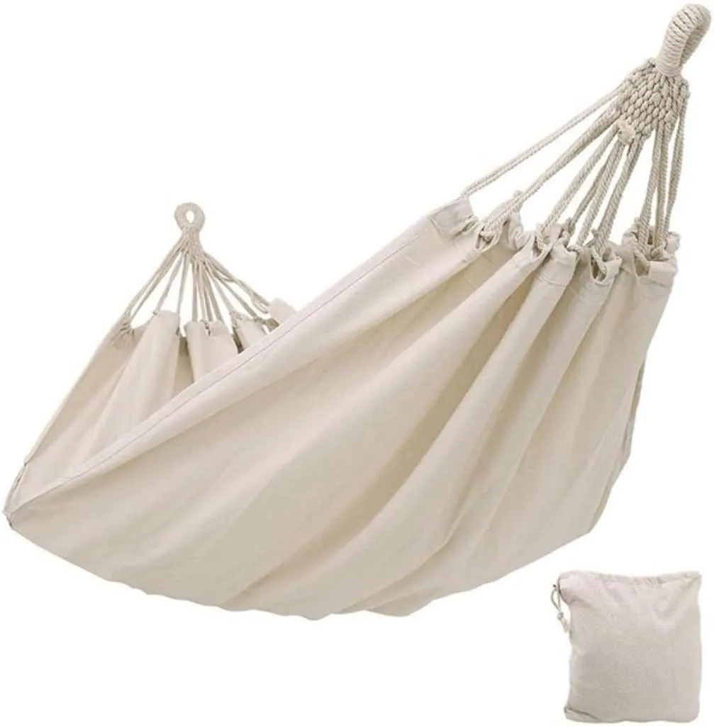 Hammock Double Outdoor Hammock Folding Hammock Double Outdoor Leisure Hammock Camping Thick Polyester Cotton Hammock Hammock Outdoor