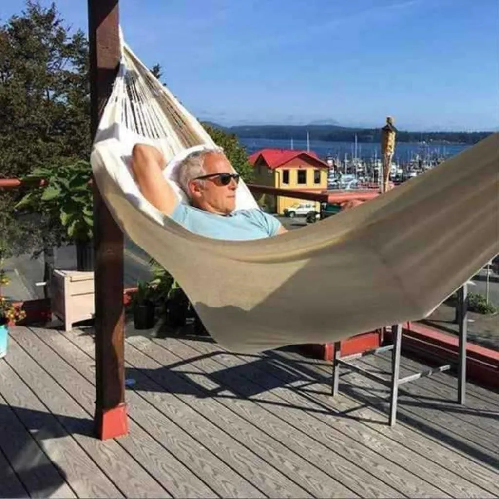 Hammock Double Outdoor Hammock Folding Hammock Double Outdoor Leisure Hammock Camping Thick Polyester Cotton Hammock Hammock Outdoor