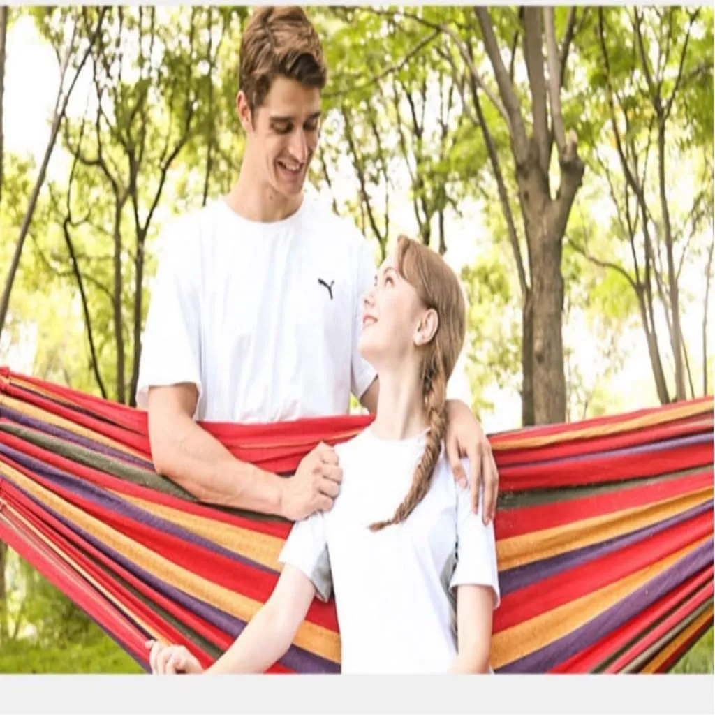 Hammock Double Outdoor Hammock Picnic Swing for Adults Outdoor Home Dormitory Hanging Chair Outdoor Lightweight Hanging Hammock Outdoor(White,Small)