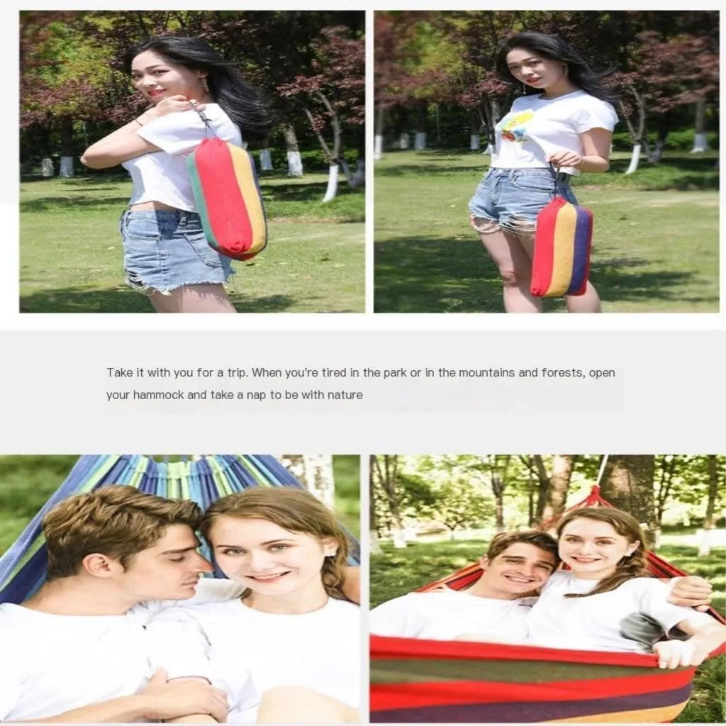 Hammock Double Outdoor Hammock Picnic Swing for Adults Outdoor Home Dormitory Hanging Chair Outdoor Lightweight Hanging Hammock Outdoor(White,Small)