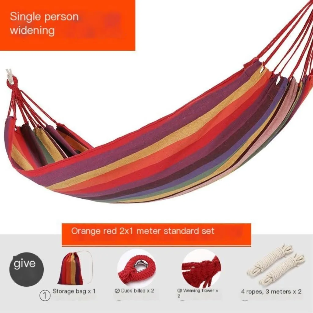Hammock Double Outdoor Hammock Thickened Anti-Rollover Hanging Tree Rope Hanging Chair Double Indoor Home Portable Hammock Hammock Outdoor(Blue)