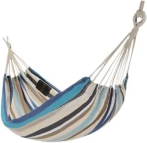 Hammock Double Outdoor Hammock Thickened Anti-Rollover Hanging Tree Rope Hanging Chair Double Indoor Home Portable Hammock Hammock Outdoor(Blue)