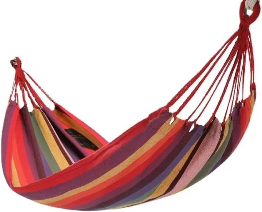 Hammock Double Outdoor Hammock Thickened Anti-Rollover Hanging Tree Rope Hanging Chair Double Indoor Home Portable Hammock Hammock Outdoor(Blue)