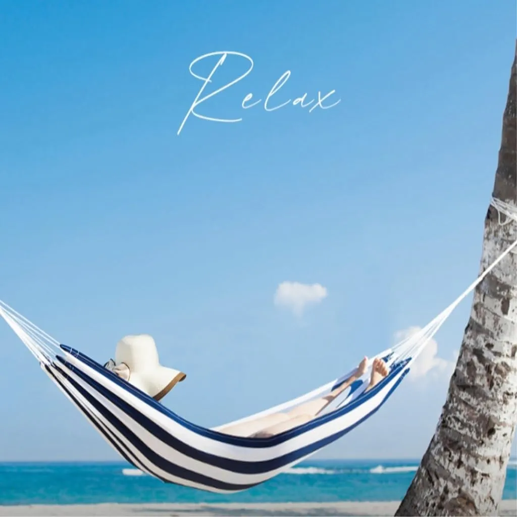Hammock Double Outdoor Hammock Woven Tassel Thick Canvas Straight Stick Anti-Rollover Leisure Camping Single Double Swing Hammock Outdoor(Blue,B)