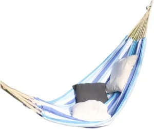 Hammock Double Outdoor Hammock Woven Tassel Thick Canvas Straight Stick Anti-Rollover Leisure Camping Single Double Swing Hammock Outdoor(White,B)