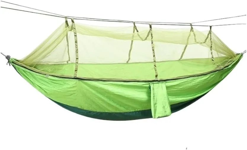 Hammock Double Outdoor Parachute Wholesale Hammock with Mosquito Net Anti-Mosquito Nylon Single Double Camping Hammock Hammock Outdoor(Green)