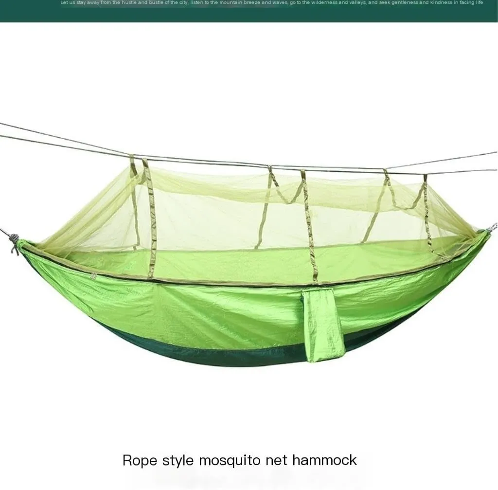 Hammock Double Outdoor Parachute Wholesale Hammock with Mosquito Net Anti-Mosquito Nylon Single Double Camping Hammock Hammock Outdoor(Rose)