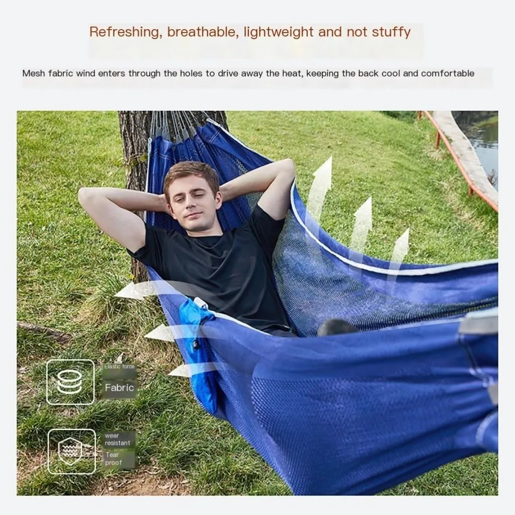 Hammock Double Outdoor Single Hammock Anti-Rollover Swing Outdoor Anti-Mosquito Portable Adult Camping Hanging Chair Hammock Outdoor